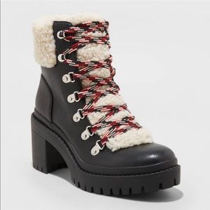 Brand new heeled “hiking” boots